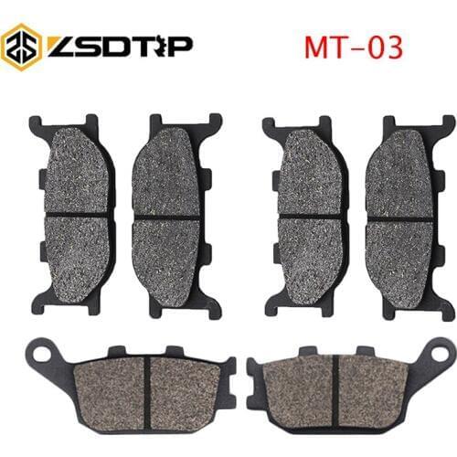 ZSDTRP For Yamaha MT-03 MT03 2006 2007 Semi-Metal Motorcycle Front Brake Pad and Rear Brake Pads Discs Motocross 3 Pairs Racing