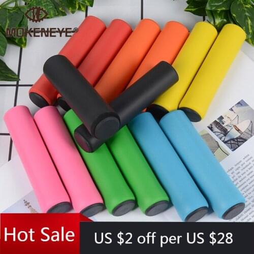 1Pair Silicone Cycling Bicycle Grips Outdoor MTB Mountain Bike Handlebar Grips Cover Anti-slip Strong Support Grips Bike Part