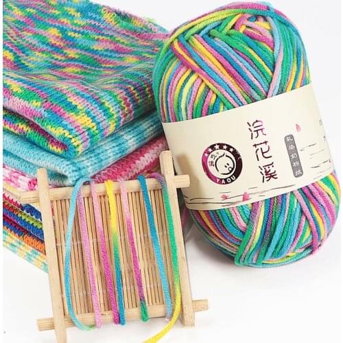 1PC=50gMelange Yarn Anti Pilling Cotton Blended Yarn for Knitting Yarn Crochet Tshirt Yarn Hilos Para Tejer A Ganchillo Cro