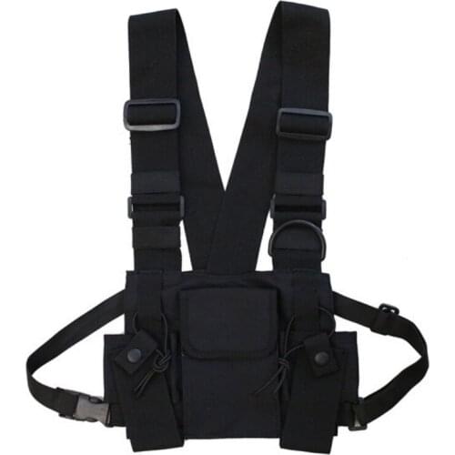1PC Unisex Chest Rig Bag Multi-pocket Vest Hip Hop Streetwear Tactical Harness Chest Rig Pack Adjustable Waist BagsZi