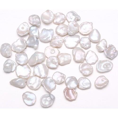 10pcs Natural Freshwater Cultured Petal Pearl Regenerated Beads White Pearl Elegant Temperament Ladies Jewelry Decoration