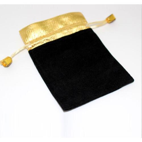 1000pcs 9*12cm black Phnom Penh Velvet Bags woman vintage drawstring bag for Party/Jewelry/Gift diy handmade Pouch Packaging Bag