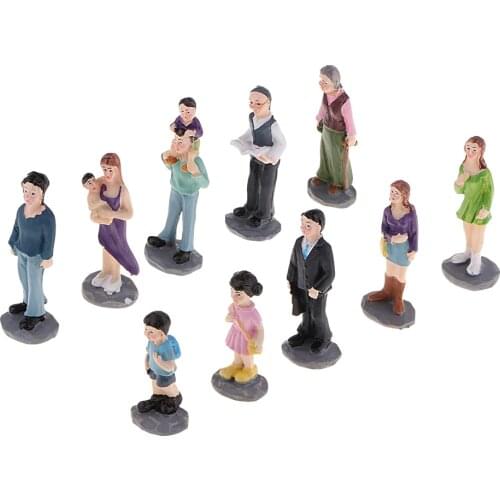 10x Resin Model Figures Character Peoples Sand Table Model Scene Materials
