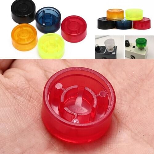 2020 New 5pcs Guitar Effect Pedal Foot Nail Cap Candy Color Foot Switch Toppers Knob Plastic Bumpers Footswitch Protector