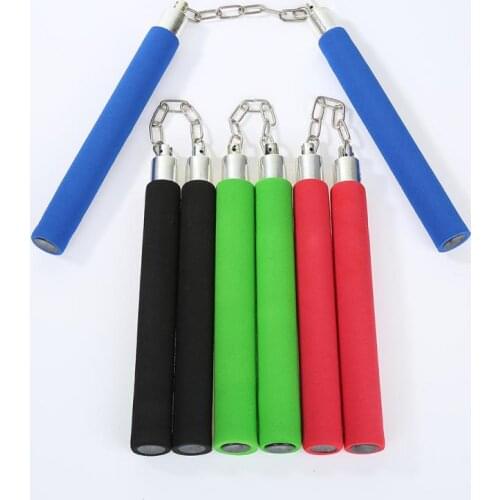 4 Colors Sponge Nunchaku Kids Novice Practice 24.3cm Covered Foam Nunchuku High Quality Fitness Training Tools