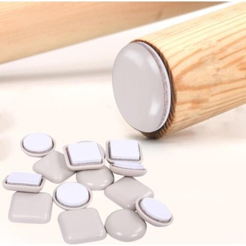 4pcs Furniture Leg Sliding Mat Anti-noise Household Table Chair Foot Mat Floor Protector Mobile Self-adhesive Non-slip Mat