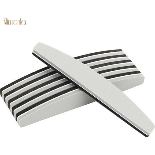 5pcs/lot Black White Boat Nail File Blocks 180/240 Double-sided Lime a Ongle Nail Polish Sanding Professional Manicure Tools
