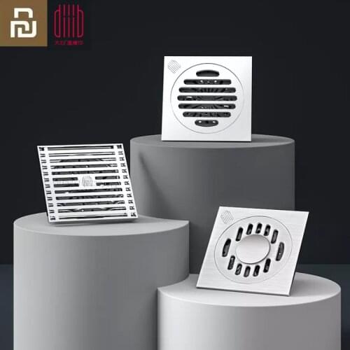 Youpin Diiib Anti Deodorant Blocking Floor Sink Drain Plugs Stainless Steel Copper Drain Filter Dining Room Kitchen Bathroom