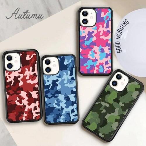 Army Camouflage Phone Case for iPhone 11 12 Pro Max mini X XR XS SE 2020 5 6S 7 8 Plus Samsung Galaxy S8 S9 S10 Cover shell
