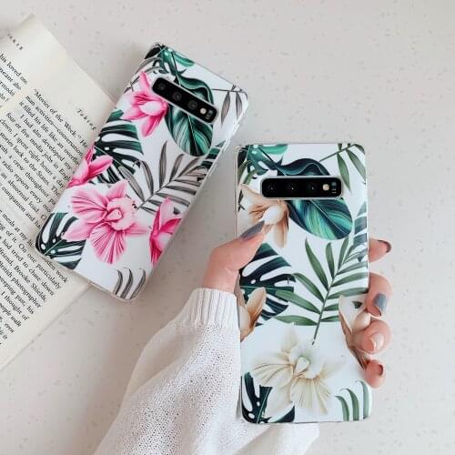 Banana Leaf Phone Case For Samsung Galaxy S20 Ultra Plus A41 A40 A30s A70 A71 A51 S8 S9 S10 S10e M30s M21 Note 10 Pro Cover