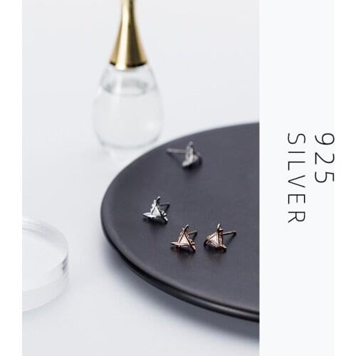 Colusiwei Geometric Triangle Stud Earrings for Women Authentic 925 Sterling Silver Luxury Anti-allergy Jewelry Gifts for Girl