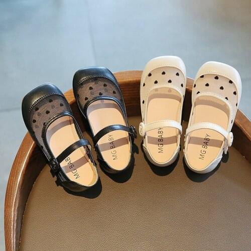 New Girls Mesh Shoes Soft Bottom Kids Point Cute Princess Shoes Summer Breathable Casual Shoe Baby Flat Sandals SMG162