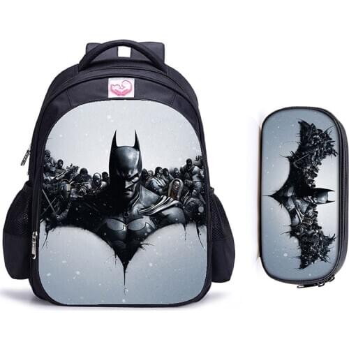 16 Inch Superhero Children School Bags Orthopedic Backpack Kids School Boys Girls Mochila Infantil Catoon Bags