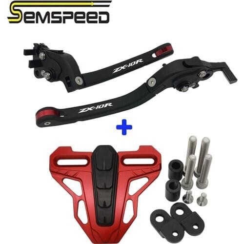 For KAWASAKI ZX10R ZX-10R 2006-2013 2014 2015 CNC Foldable Brake Clutch Levers Front Rear Disc Brake Pump Cover Guard Protector