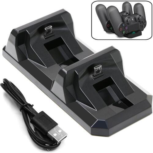 Dual PS4 Controller Charging Station Gamepad Dock Stand Pad for Sony Playstation4 or Playstation 4 Pro, 4 Slim