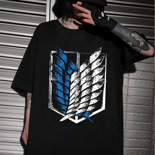 Anime Attack on Titan AOT T-Shirt Men Cotton T Shirt Anime Ackerman Levi Clothes Tops Tees Camiseta Camiseta