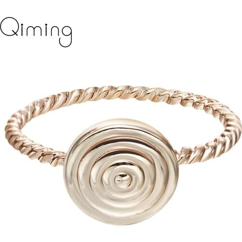 UniqueSpiral Ring Circle Rings Women Fashion Love Valentines Toe Ring Minimalist Jewelry Midi Simple Ring for Girl Gift