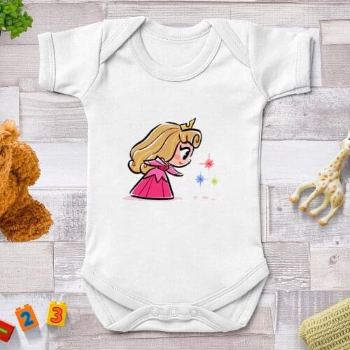 Newborn Jumpsuits Baby Girl Clothes Baby Boys Rompers Disney Princess Cute Cartoon Kawaii Baby Bodysuits Infant Onesie