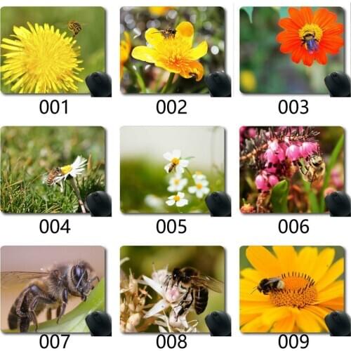 Mouse Pad Funny,Bee Anthophila Honey Honey Bee Active Busy Fast Mouse Pads