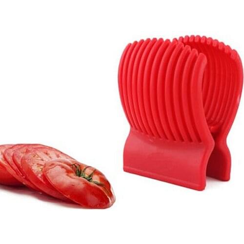 2019 Red Tomato Holder Slicer Potato/Onion Fruit Vegetable Cutter Plastic Tools 1pc