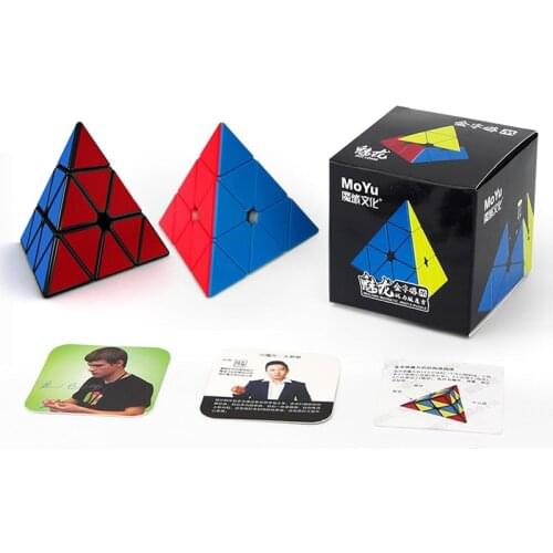 Moyu Meilong Magnetic Pyramid Magic Cube Black magnetic Speed Cube Educational Toys For Kids 3x3x3