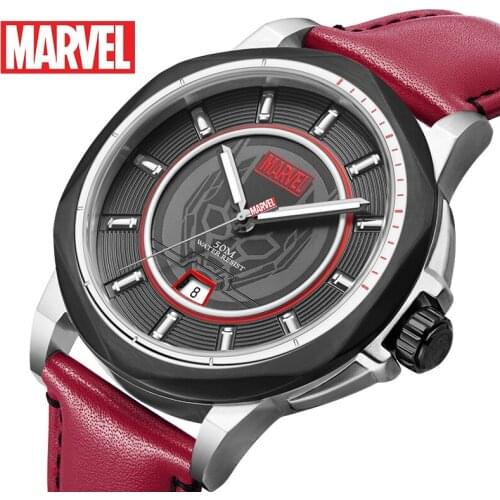 Disney Official Marvel The Avengers Ant Man Quartz Fashion Casual New Wristwatches Stainless Steel Case Super Hero Coated Glass