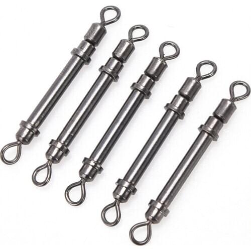 NEW 10pcs/Lot NEW Strong Elastic Swivels Fishing Tackle Fishing Hook Connector Rolling Swivels Lead Sheath Tube Wholesale