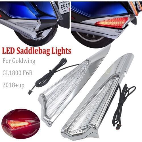 GL1800 Motorcycle Saddlebag Accent Swoop LED Light Case For Honda Goldwing GL 1800 F6B 2018 2019 2020 2021 Rear Saddlebag Lights