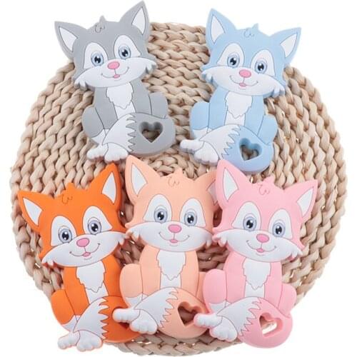 10pcs Teether Babies Accessories Newborn Baby Fox Teething Baby Toys Nurse Accessories Food Grade Teether BPA Free Diy Goods