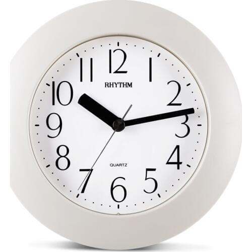 RHYTHM 7inch Simple Bathroom kitchen Waterproof Wall Clock Creative Home Decor Silent Quartz Movement desktop clock with stand