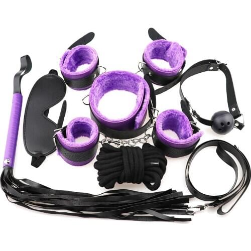 Adjustable PU Leather Plush Handcuff Ankle Cuff Restraints Bondage Sex Toy Lstry Restraints Bondage Exotic Accessories S0120