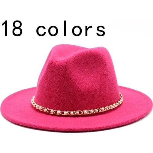 Womens hats mens and womens wool hats British jazz hats Europe and America flat brim four seasons Panama woolen hats