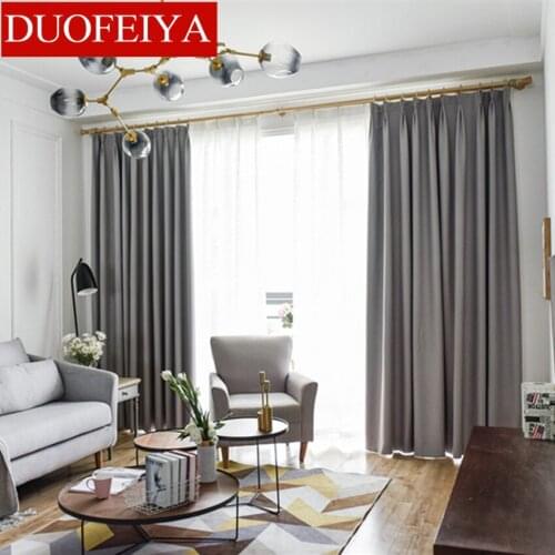 Modern European Style Curtains for Bedroom High-precision Solid Color High Shade Kitchen Curtains Multi-color for Living Room