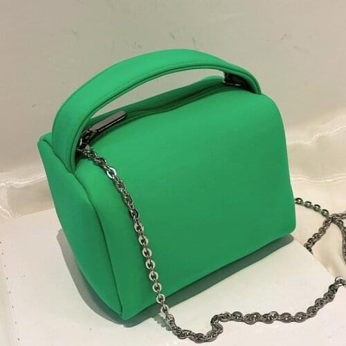 Square Crossbody Bag for Girls Green Summer Women Nylon Handbags Fashion Shoulder Bags Female Messenger Bags Solid Color Sac New