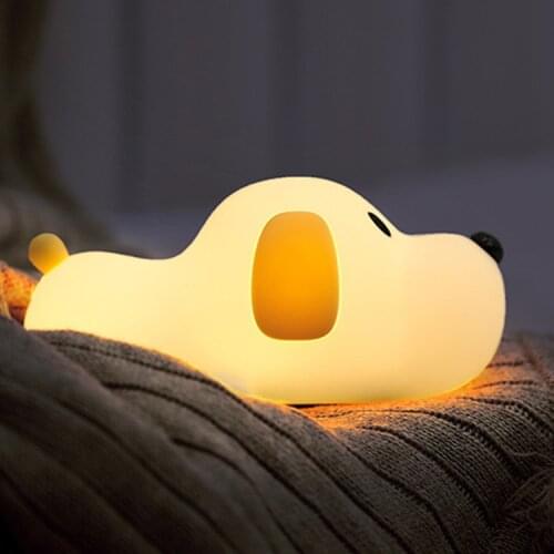 Xiaomi LED Silicone Dog Night Light Usb Charging Comfortable Atmosphere Light Childrens Bedside Lamp Smart Pat Light Gift