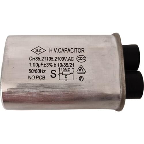 Ch85 High Voltage Microwave Oven Capacitor 1.00Uf High Voltage Capacitor Boost Filter Capacitor Aluminum Shell