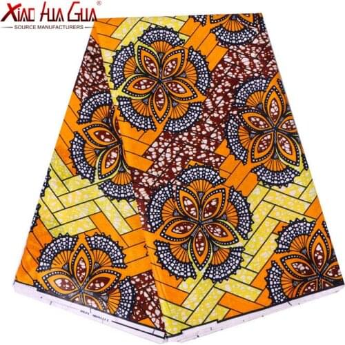 XIAOHUAGUA 100% Cotton Real Wax Ankara Fabric 2021 African Print Fabric For Wedding Dress Tissue African Fabric Wax Fabric