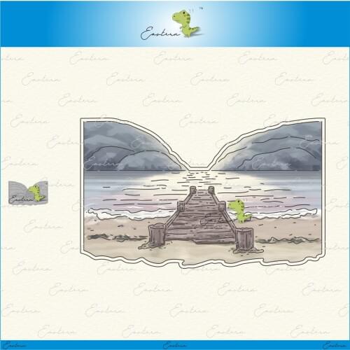 Sunset by the sea metal cutting dies 2021 new diy die molds Scrapbooking Paper Making die cuts crafts die cuts large die