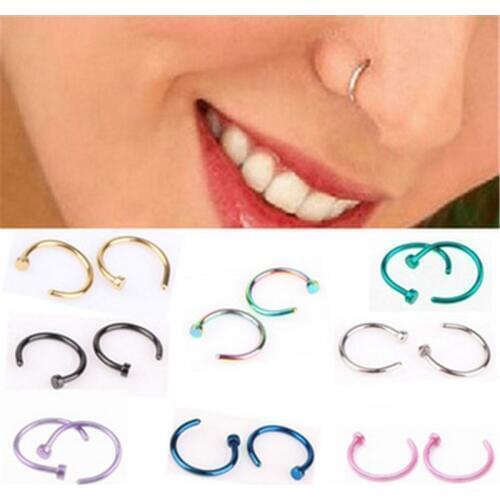 MISANANRYNE Fake Septum Medical Titanium Nose Ring Gold Body Clip Hoop For Women Septum Piercing Clip Jewelry Gift 1pc