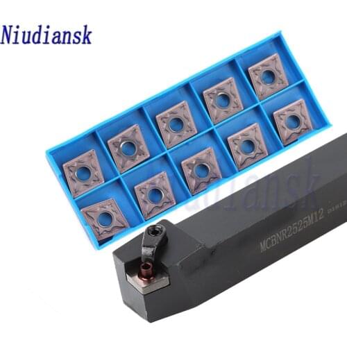 10pcs CNMG1204 Outer Circle Carbide Insert 1pc MCBNR2020K12 External Turning Tool Holder MCBNR2525M12 MCBNL CNC Lathe Tools Suit