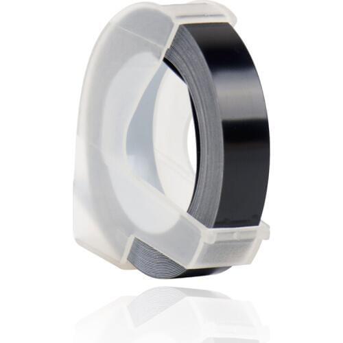 100 black rolls, 9mm * 3m embossing labels for dymo 1610 12965 1880 motex e101 e202