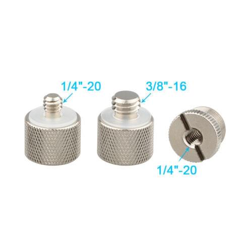 3pcs of Mic Screw Adapter 1/4 to 5/8 & 3/8 to 5/8 for Microphone