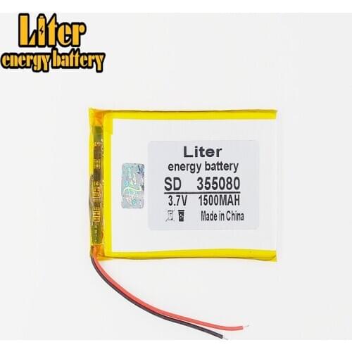 Car navigation 3.7V 355080 1500mah lithium polymer battery