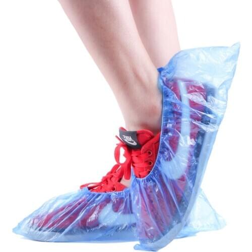100Pcs/pack Disposable Plastic Thick Outdoor Rainy Day Carpet Cleaning Shoe Cover waterproof shoe covers Hot sale shoe cover