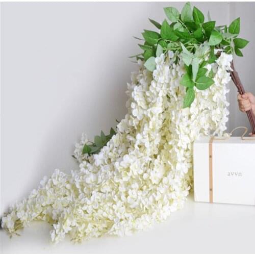 Free Shipping Upscale Centerpieces for Weddings Silk Flower String Wisteria Vine Bouquet Garland Home Ornament 30 pcs/lot