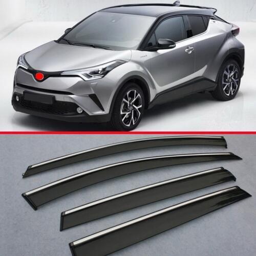 Window Wind Deflector Visor Rain/Sun Guard Vent For Toyota C-HR CHR 2017 2018 2019
