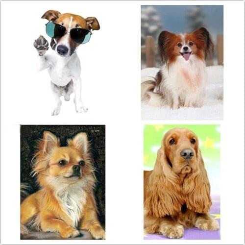 Dpsprue Full Square/Round Drill 5D DIY Diamond Painting "Animal Dog" 3D Embroidery Cross Stitch Mosaic Home Decor Gift