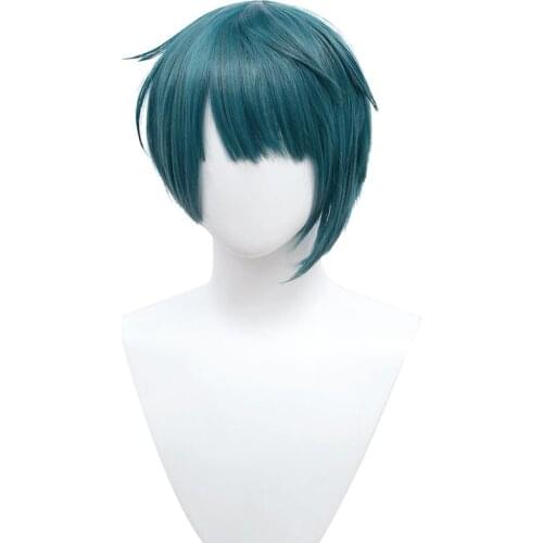 Hot Game Genshin Impact XingQiu Cyan Blue Short Hair Earring Cosplay Halloween Christmas Gift Fancy Stage Performance Props