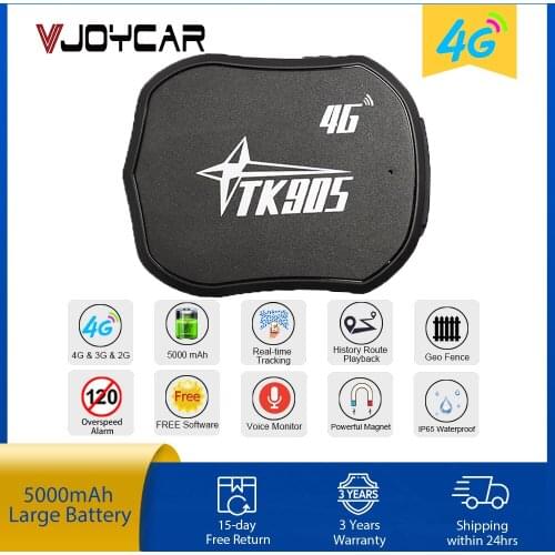 Global 4G LTE GPS Tracker TKSTAR TK905-4G 5000mAh Voice Monitor Magnet Vehicle Tracker GPS Locator Waterproof Free Web APP