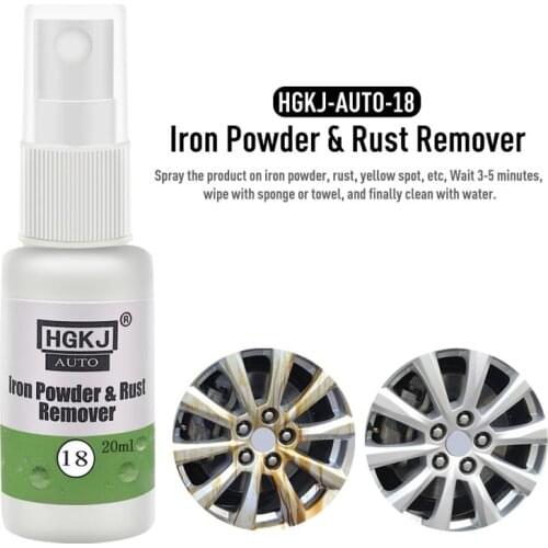 HGKJ-18-20ml Car Paint Wheel Iron Powder Rust Remover Car Logo Rust removal Spray Cleaner repair Refurbising Accessories TSLM1